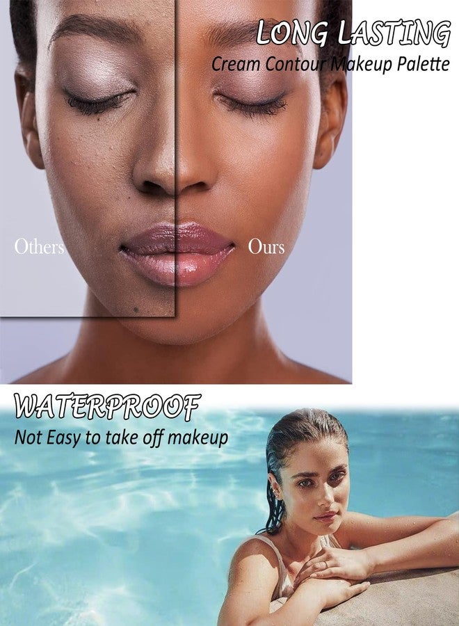 Lestpola Cream Contour Palette Makeup, Long Lasting Full Coverage Concealer for Black Women, Contouring Foundation, Sculpt & Highlighting, Blendable Bronzer Concealer for Correct Dark Circles, Blemish, 0.84 oz - Image 4